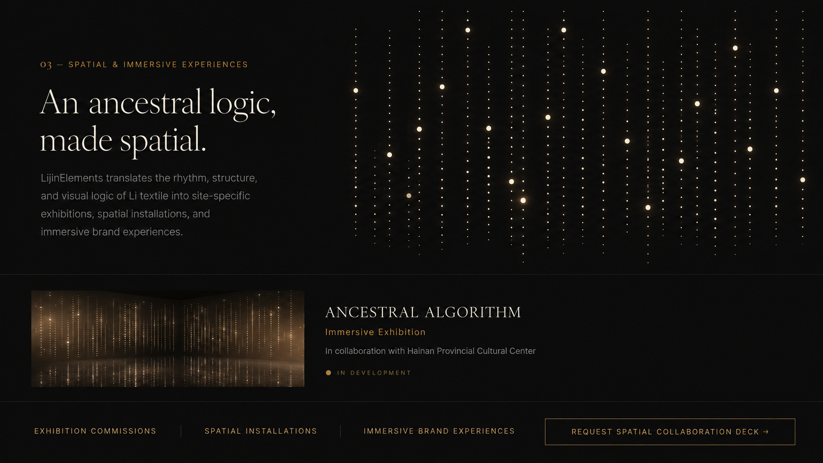 LijinElements spatial and immersive experiences